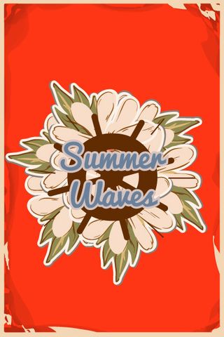 夏天海报矢量插画扁平风格