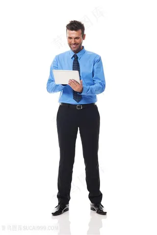 看文件的商务男士高清图片