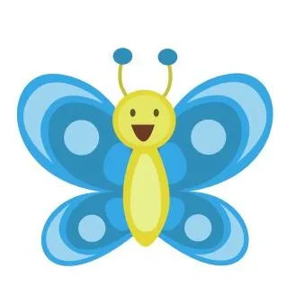 矢量卡通蝴蝶不干胶cdr矢量模版下载