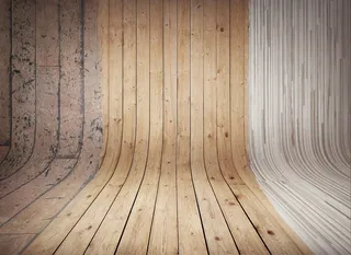 3D立体木地板背景灯光