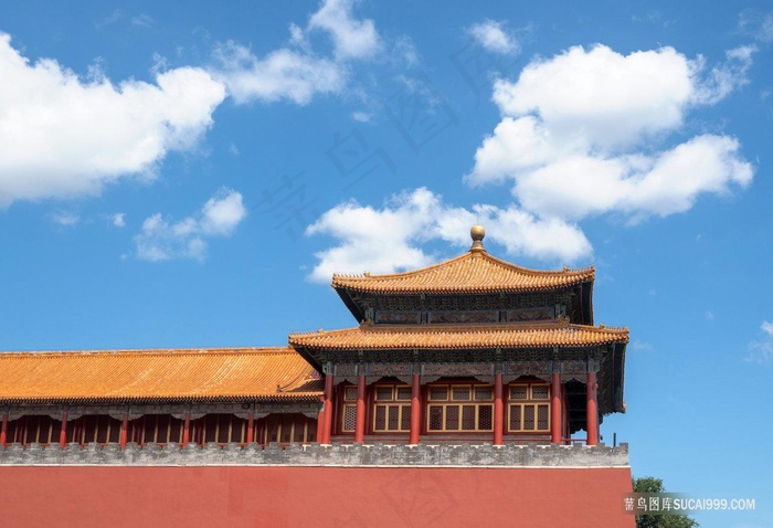 故宫博物馆楼角摄影图