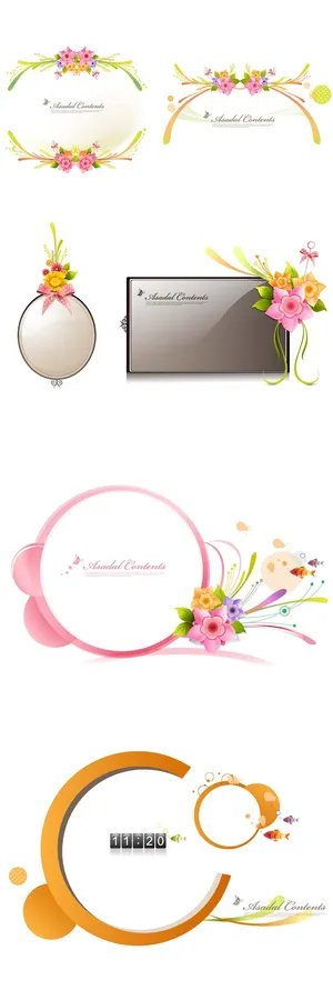 简约风名片海报边框图框素材AI矢量图 (196)