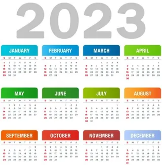 2023 年日历 PNG免抠