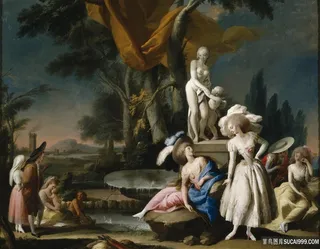 卡马隆 · 伯纳特，约瑟 · 帕雷加斯，在一个公园油画图片