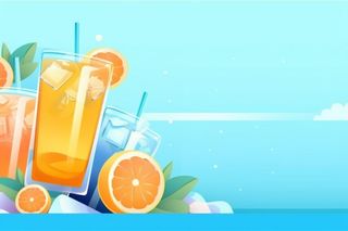 蓝色渐变饮料背景