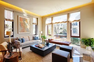 白色系客厅装修高清摄影图片