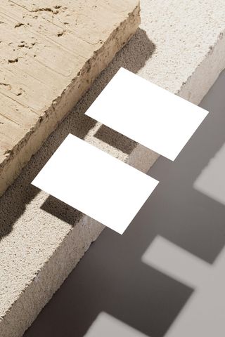 石块背景正反面高档轻奢名片样机