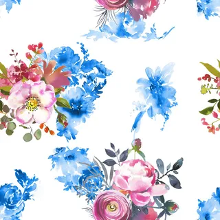 花卉唯美手绘花朵面料纹理手机壳布料面料印花服装矢量图案素材