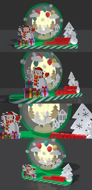 创意玻璃球圣诞节日氛围圣诞节商场美陈设计