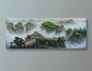 万里长城油画