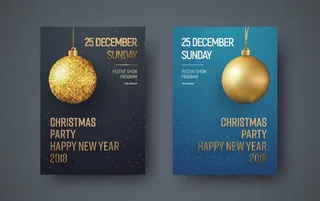 圣诞节圣诞树圣诞老人闪亮装饰电商促销折扣海报