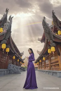雨后彩虹美女写真图片 雨后彩虹美女写真图片
