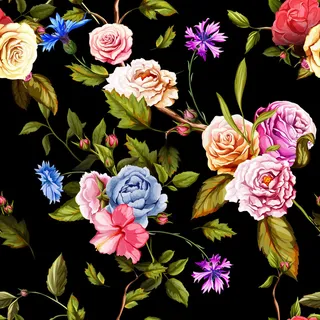 花卉唯美手绘花朵面料纹理手机壳布料面料印花服装矢量图案素材