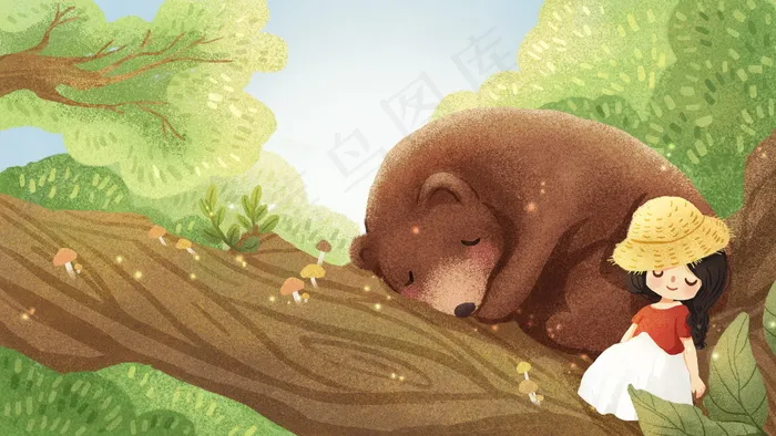 夏天插画 夏日海报图片psd模版下载