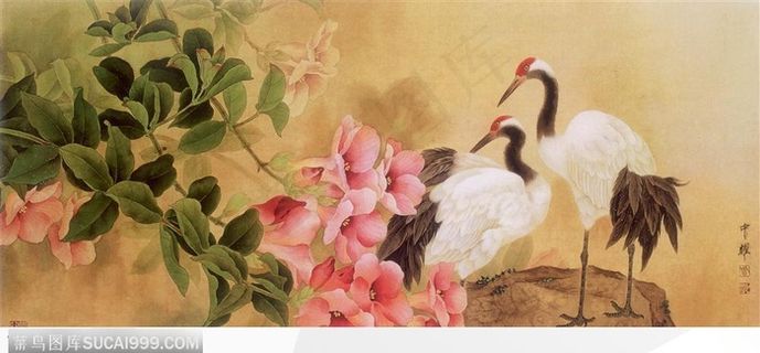 高清古画仙鹤图