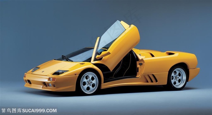 高清黄色兰博基尼跑车