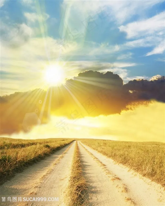 唯美山脉道路高清背景图片