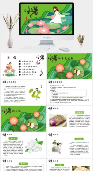 二十四节气PPT模板ppt模版预览图