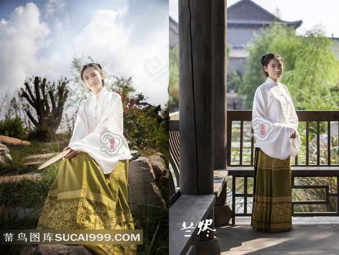 身穿传统服饰的美女