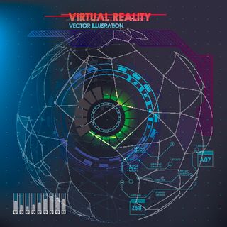 科幻未来科技操作仪表盘HUD元素图游戏UI图标界面边框矢量AI素材