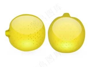 黄色卡通柠檬素材图片