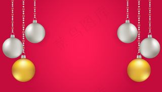 圣诞球banner背景图片