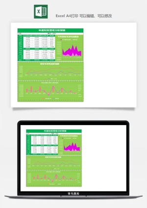 财务日报表指标收支出营收分析表excel表格模板素材