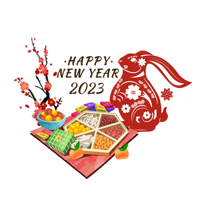 2023兔年剪纸免抠素材