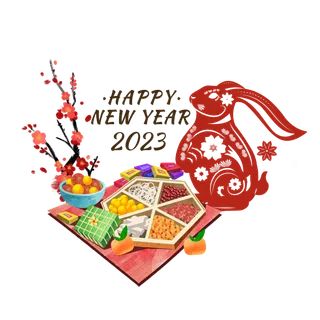 2023兔年剪纸免抠素材