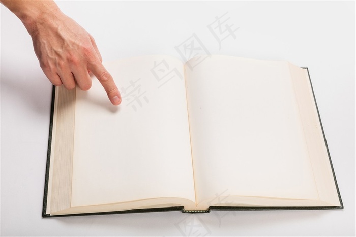手指空白本子高清摄影图片