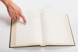 手指空白本子高清摄影图片