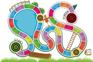 彩色草人木头牛弯曲小路