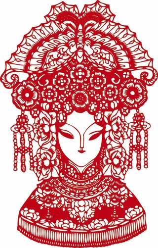 少数民族剪纸 剪纸风元素