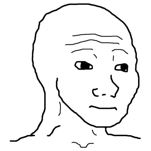 Wojak 模因 PNG免抠(800x800)