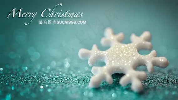 白色雪花模型新年背景素材