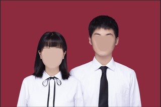 结婚照  红底  登记照 男女