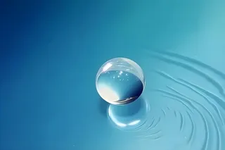 青色大气水滴露珠背景