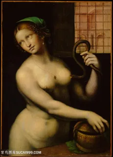 达芬奇油画裸体美女装饰画 达芬奇油画裸体美女装饰画