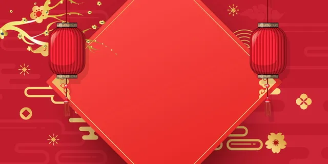 2022虎年新年春节卡通模板喜庆节日背景