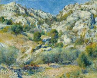 雷诺阿绘画风景作品素材