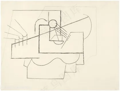 毕加索简约线条裸体装饰画