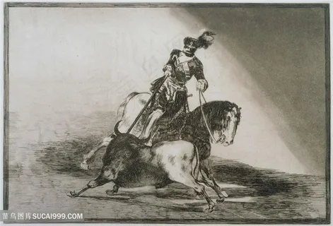 素描骑马骑士装饰画 素描骑马骑士装饰画