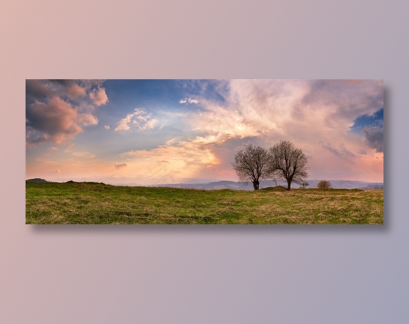 唯美的自然美景全景照片图片