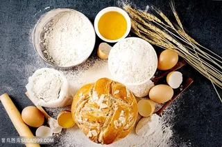面包和面粉小麦粉