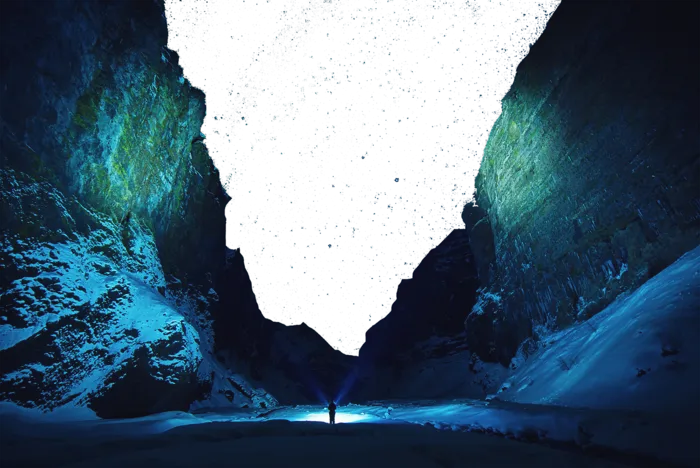 山地星空蓝色科技kv主视觉素材