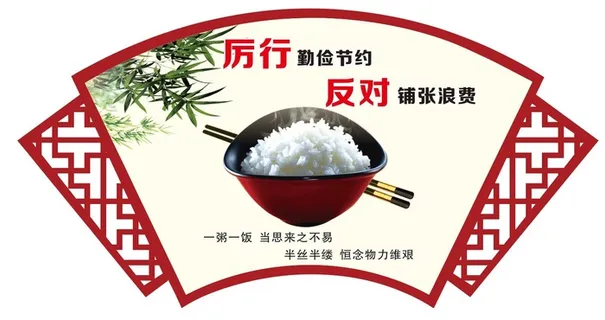 厉行节约扇形导视牌