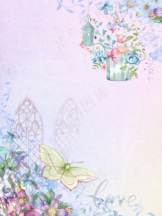唯美水彩风格背景图片