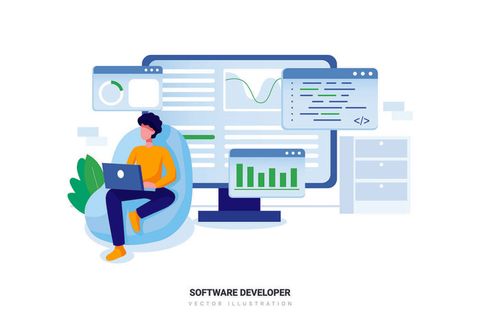 扁平化人物场景办公互联网等距ai矢量设计网页海报UI素材插画