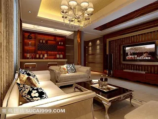 豪华欧式客厅装修设计效果图