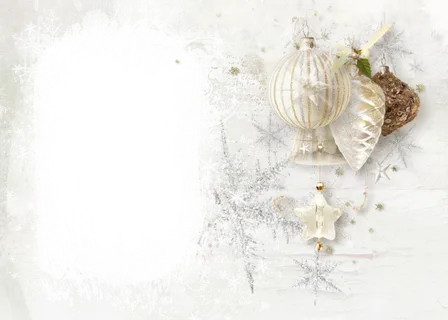 白色圣诞节PNG梦幻边框